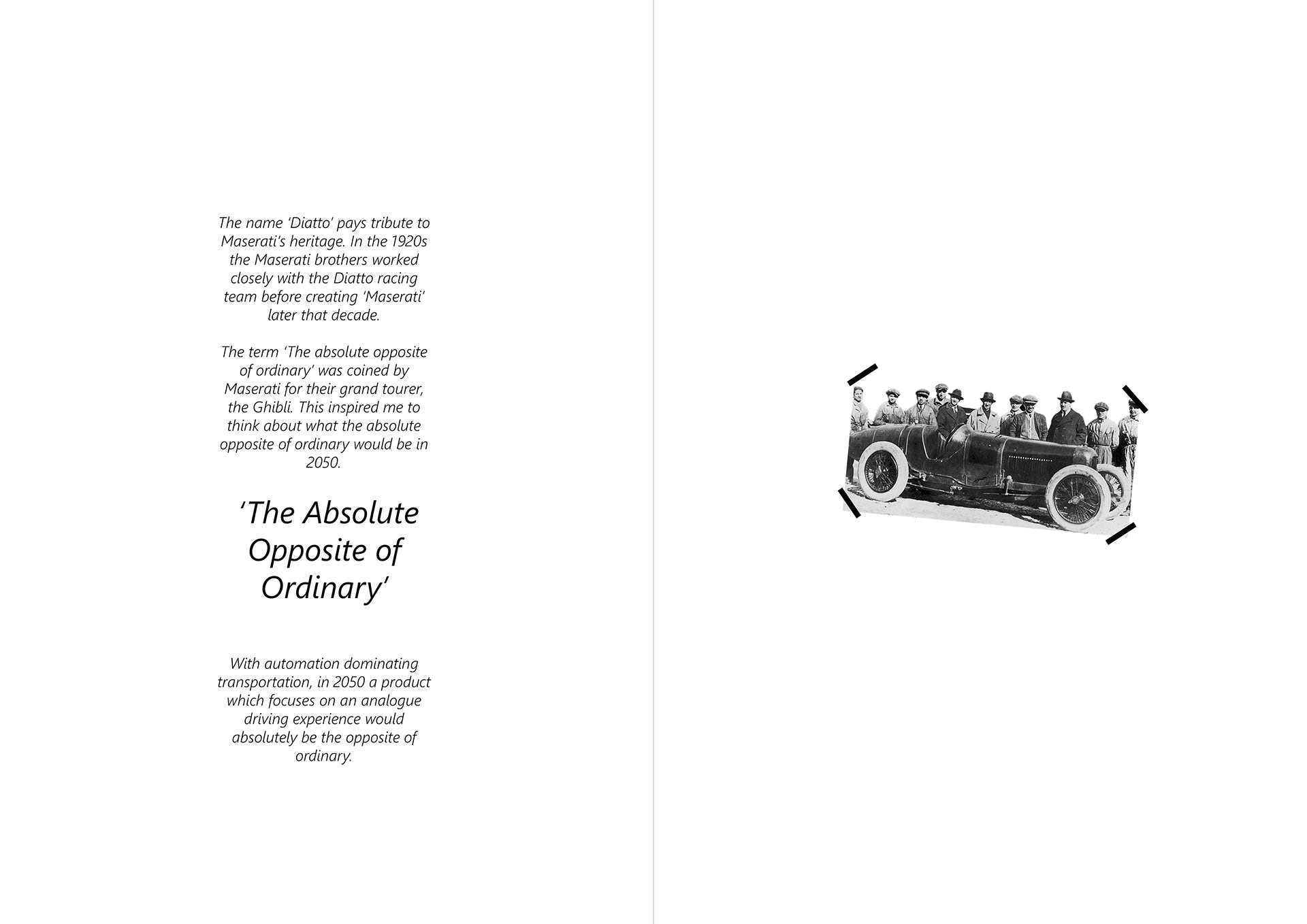 paper，Design，concept，Maserati DIATO，