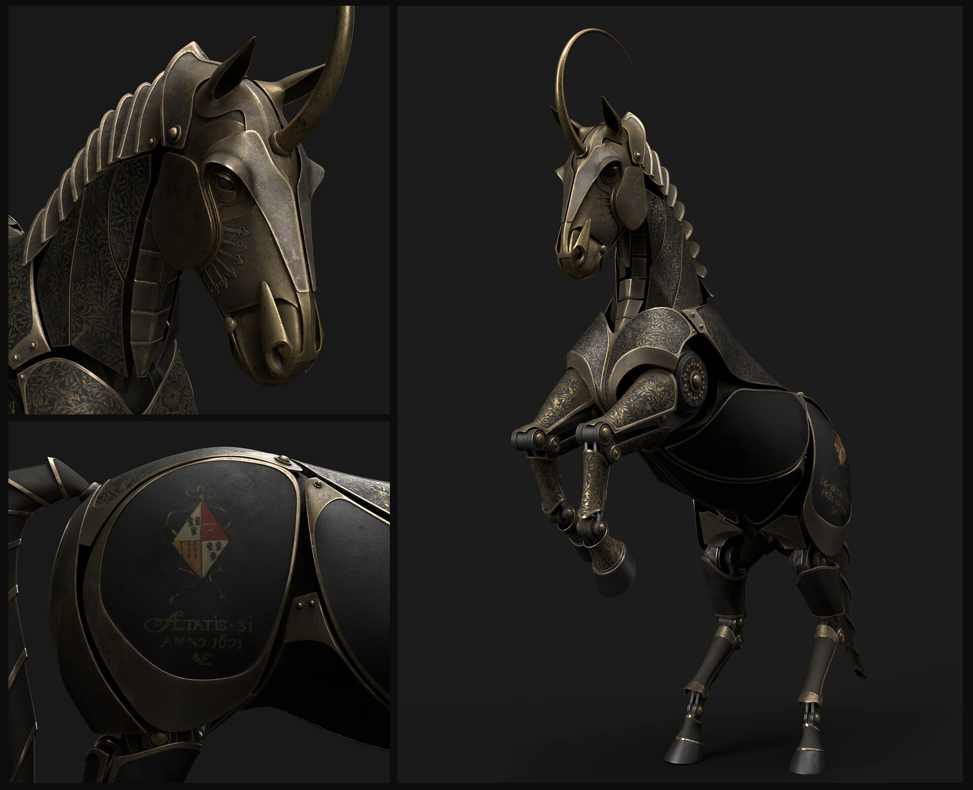 horse，originality，copper ，Art，