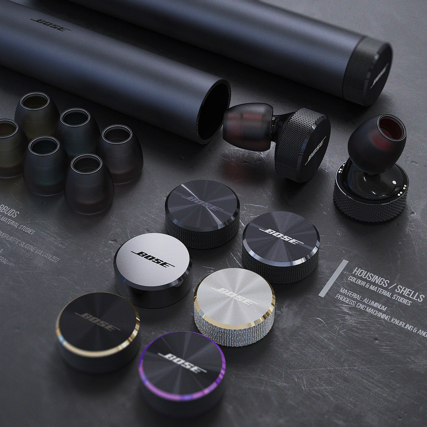 cmf，Wireless headset，concept，Render，modeling，headset，
