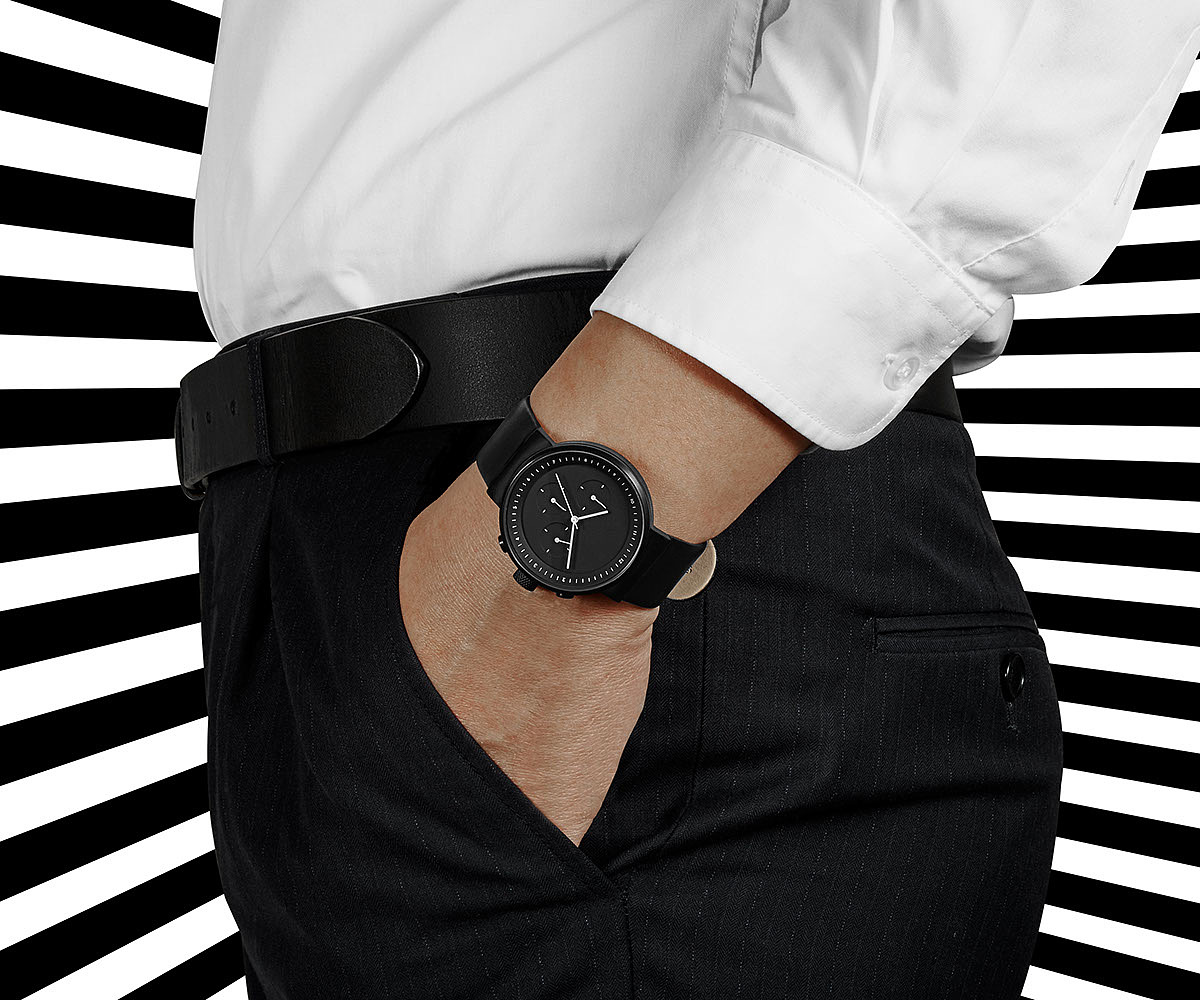 Paused，fashion，black and white，Simplicity，Wrist watch，