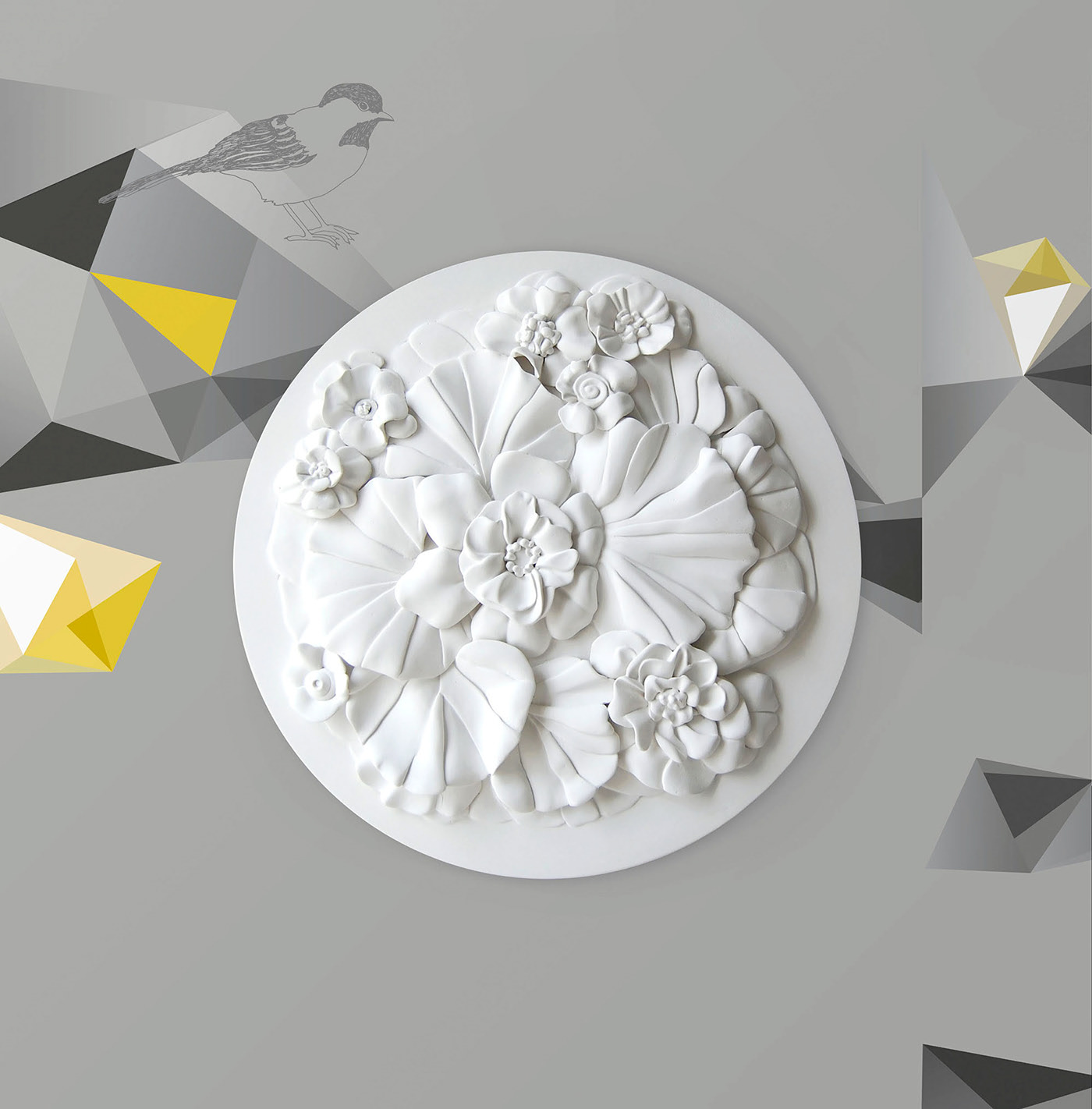 Sculpture，Plaster，Handmade，Interior decoration，