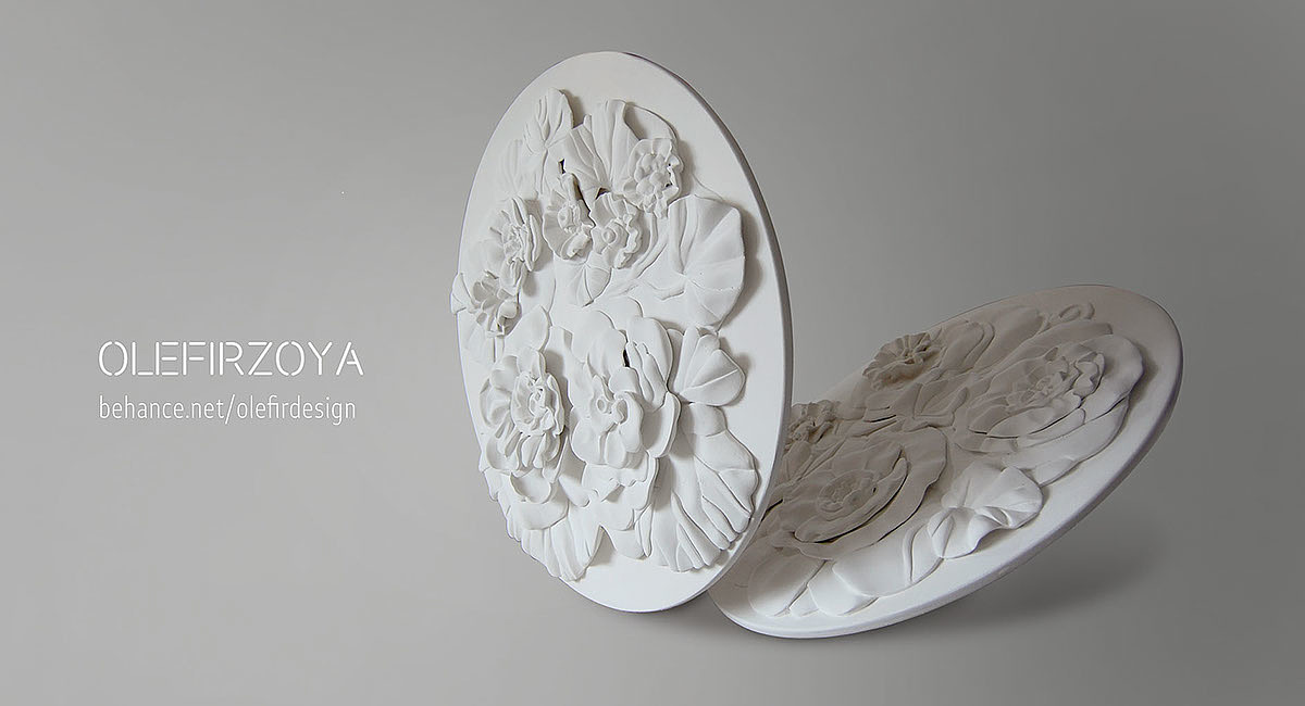 Sculpture，Plaster，Handmade，Interior decoration，