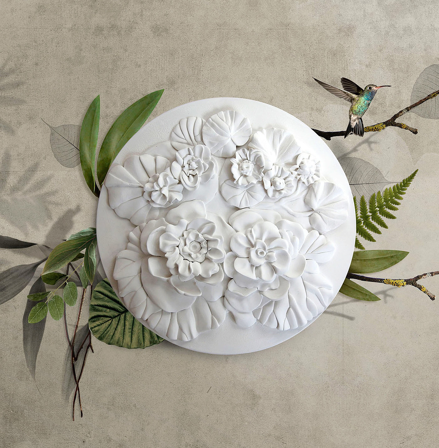Sculpture，Plaster，Handmade，Interior decoration，