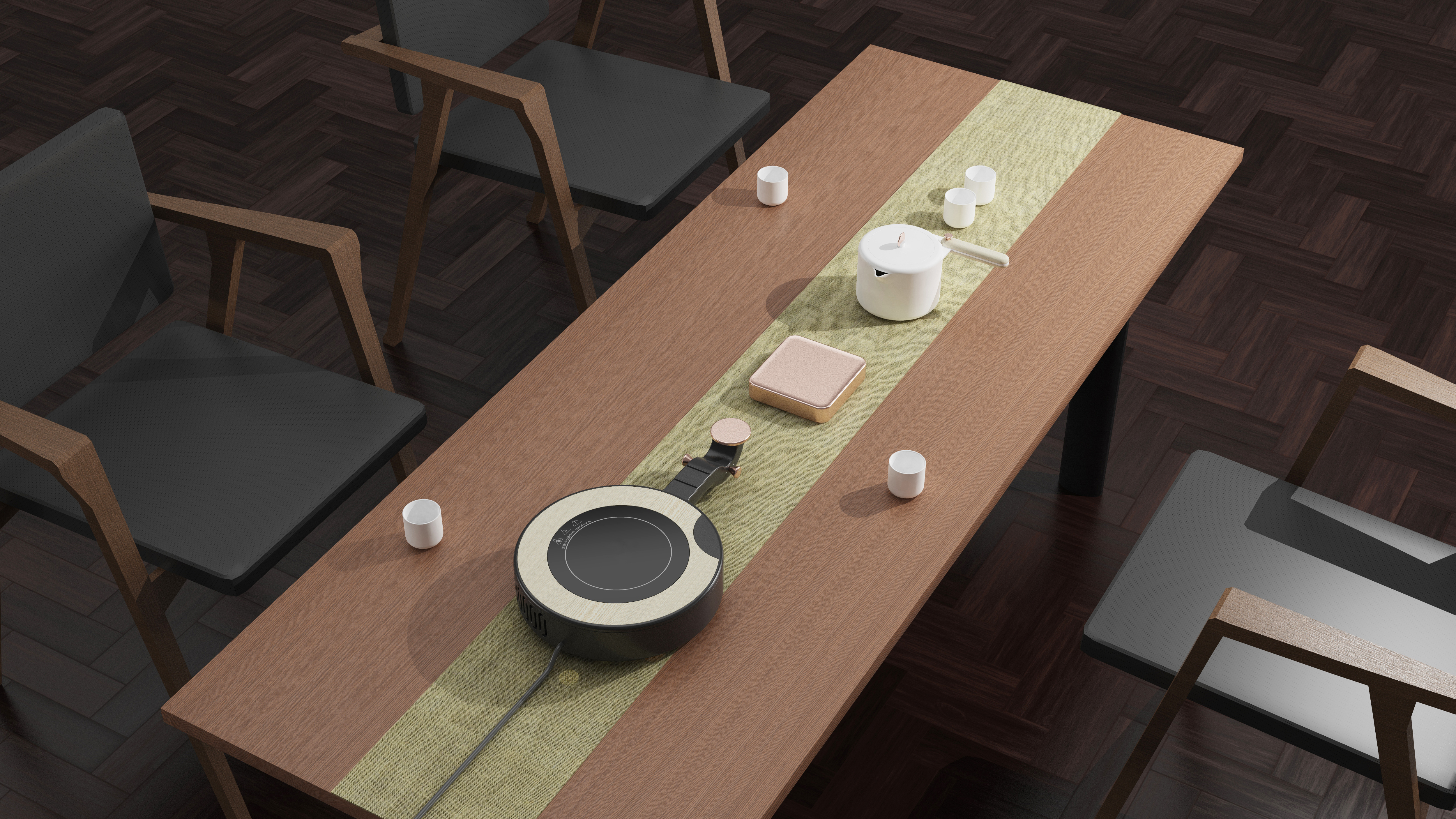 Radiant-cooker，Moon Guitar，stove，tea set，Kitchenware，tea culture，Buddhist mood，boil water，