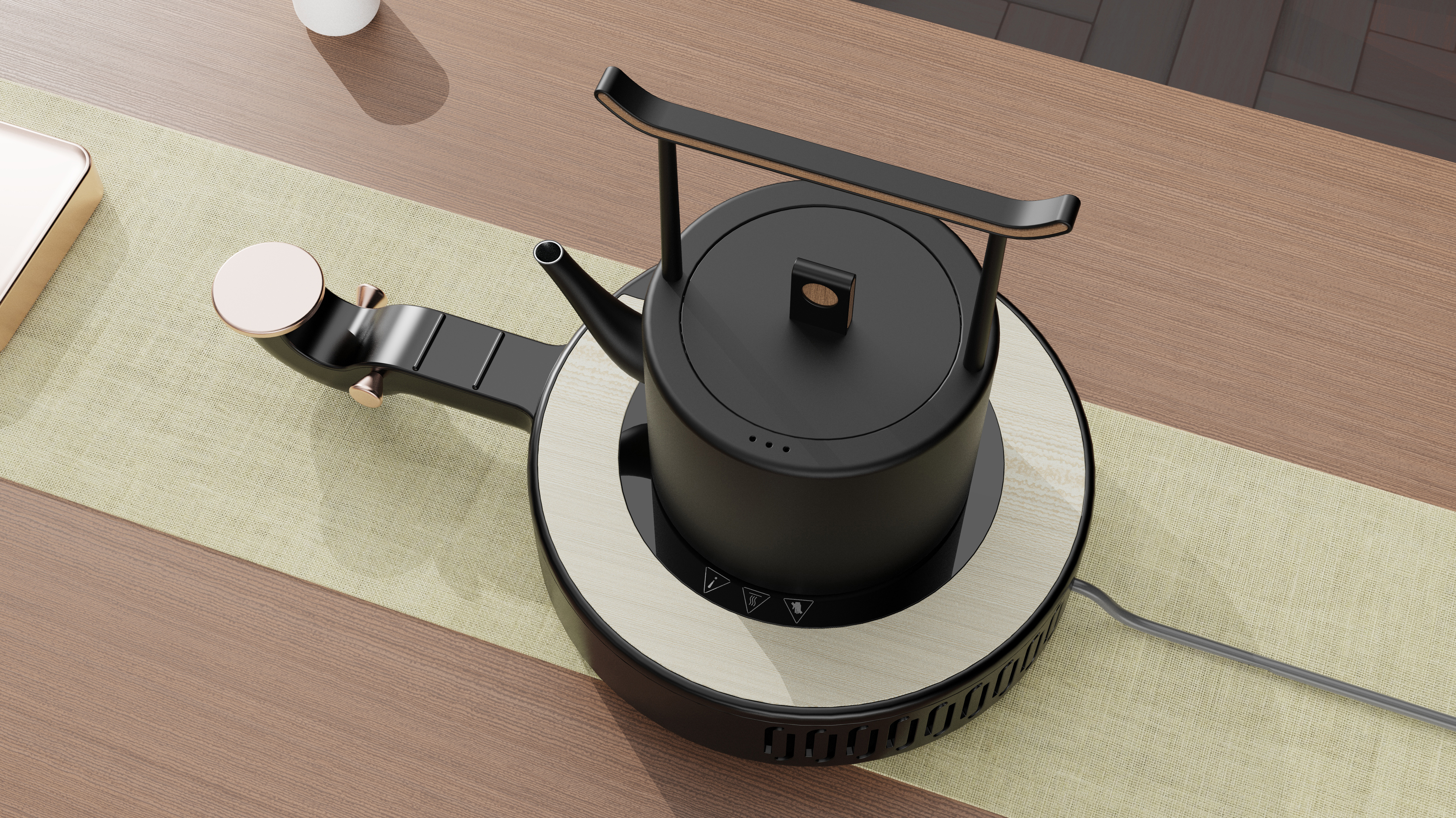 Radiant-cooker，Moon Guitar，stove，tea set，Kitchenware，tea culture，Buddhist mood，boil water，