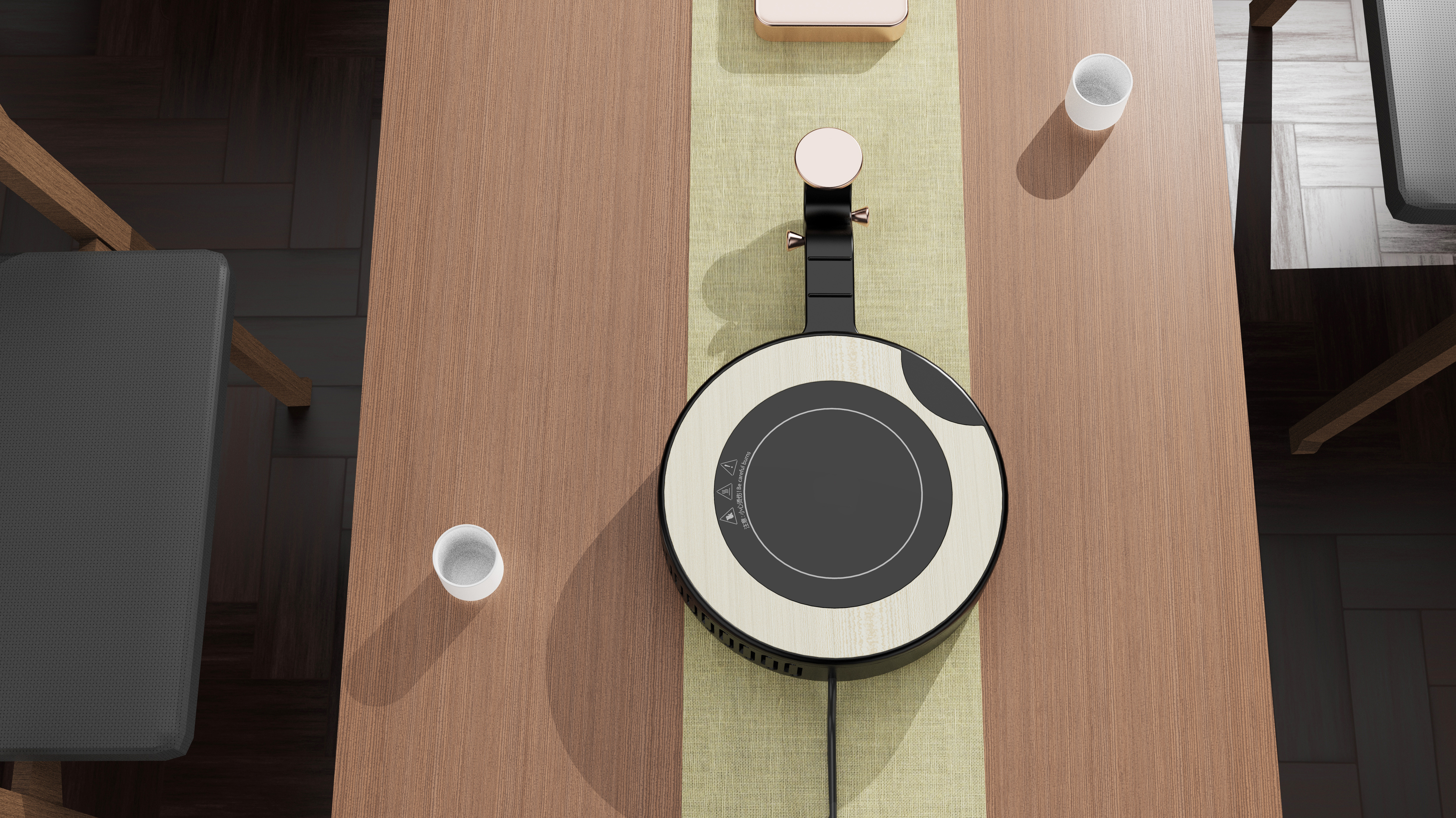 Radiant-cooker，Moon Guitar，stove，tea set，Kitchenware，tea culture，Buddhist mood，boil water，