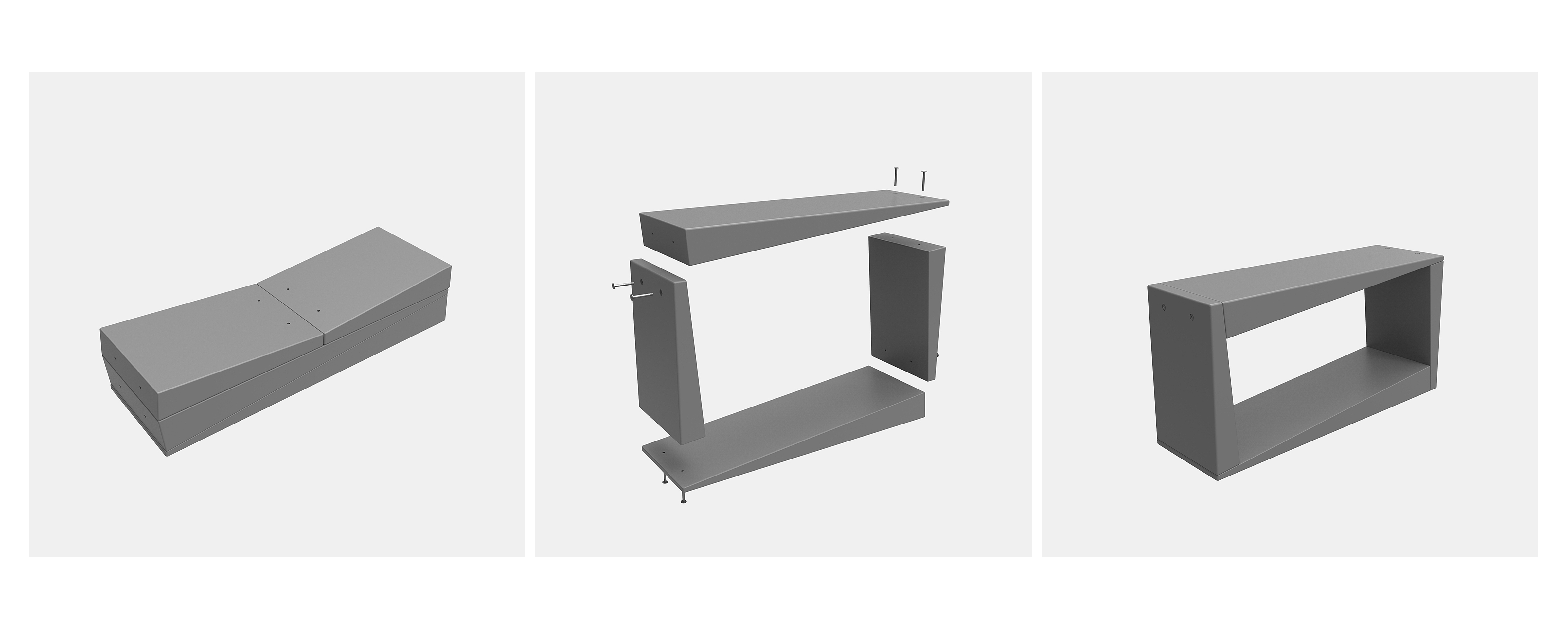 Red dot award，bookshelf，original，Minimalist，Black and white gray，Creative design，