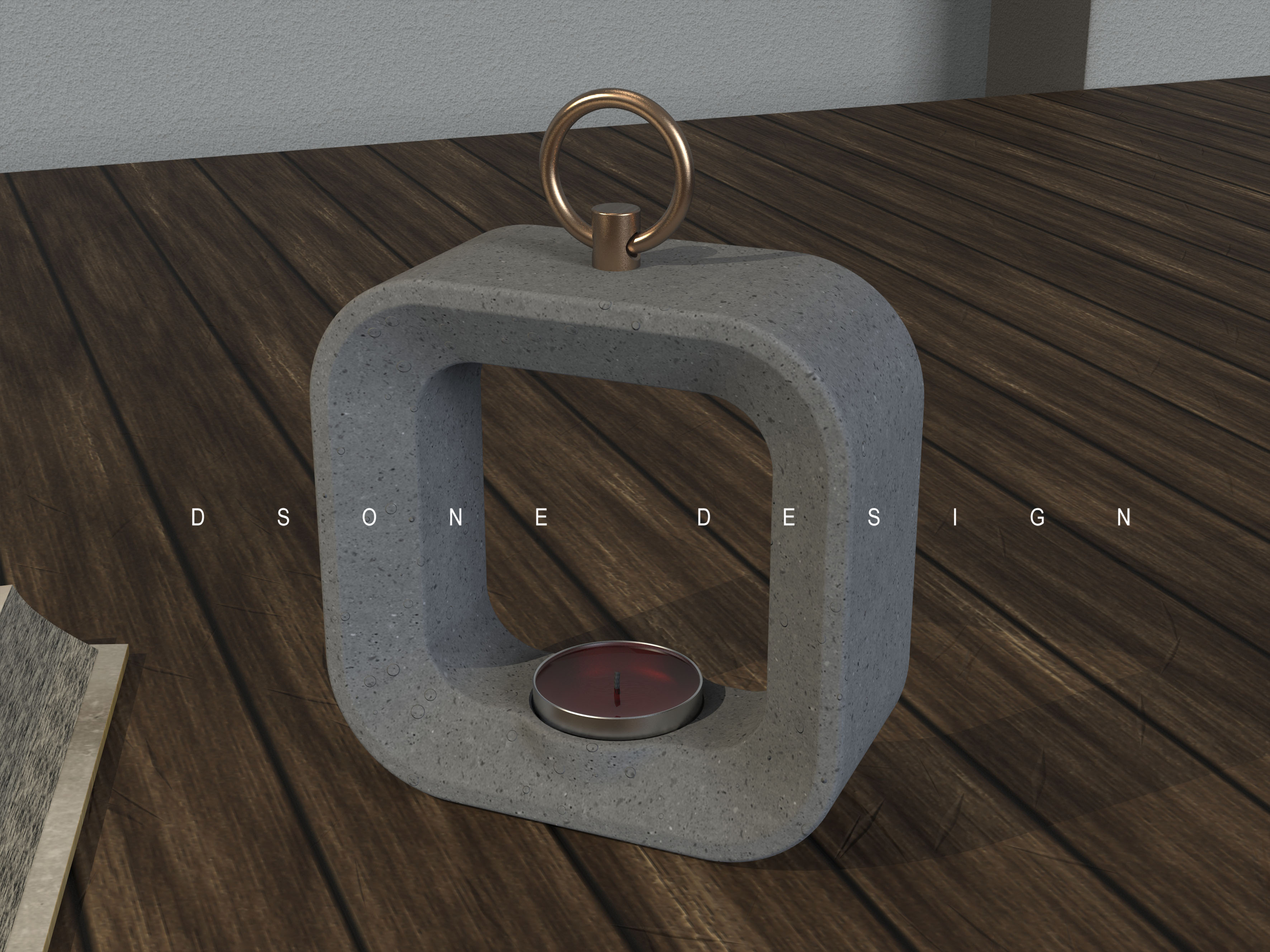 Candle holder，cement，Ornaments，light，