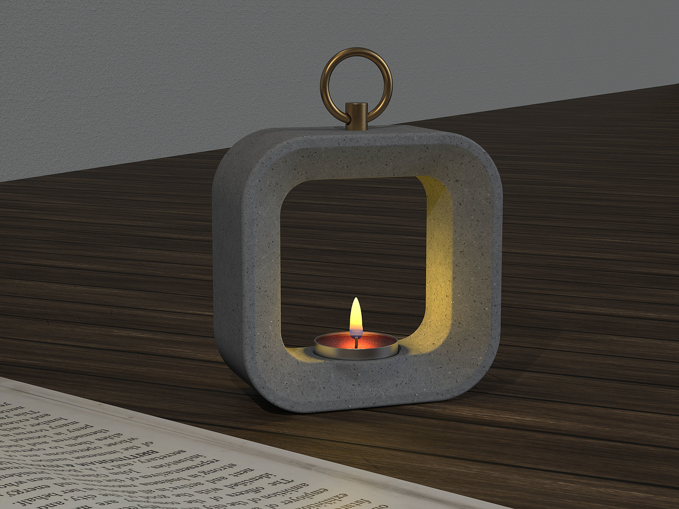 Candle holder，cement，Ornaments，light，