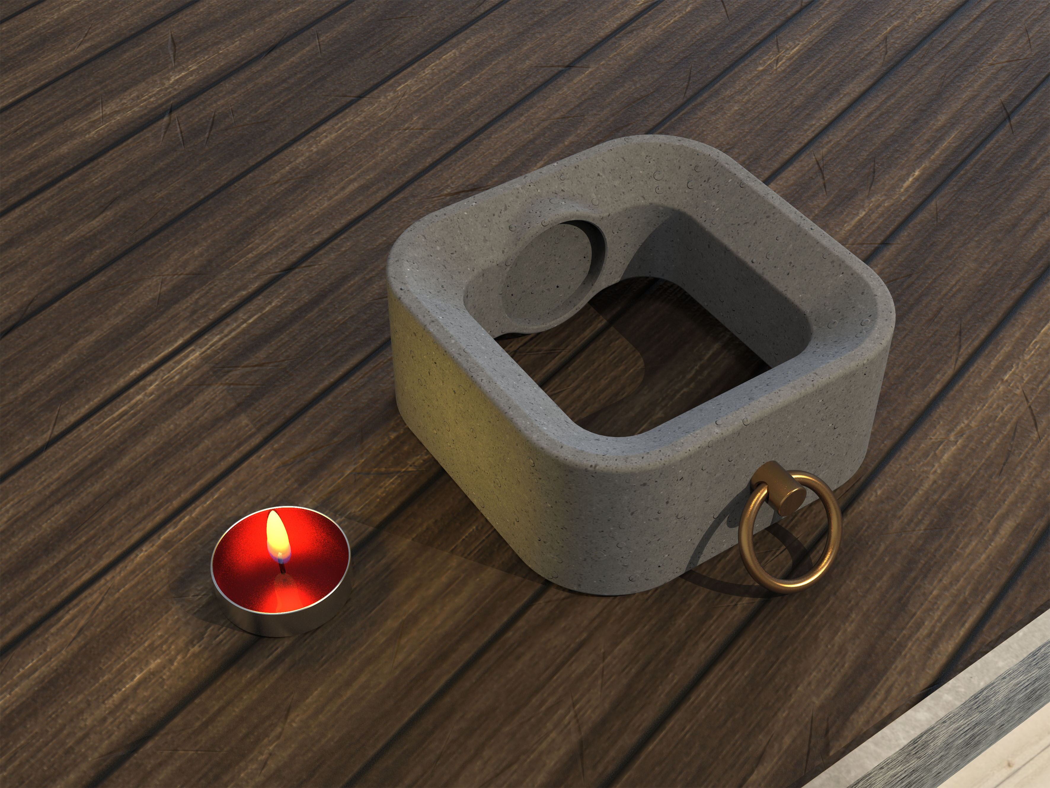 Candle holder，cement，Ornaments，light，