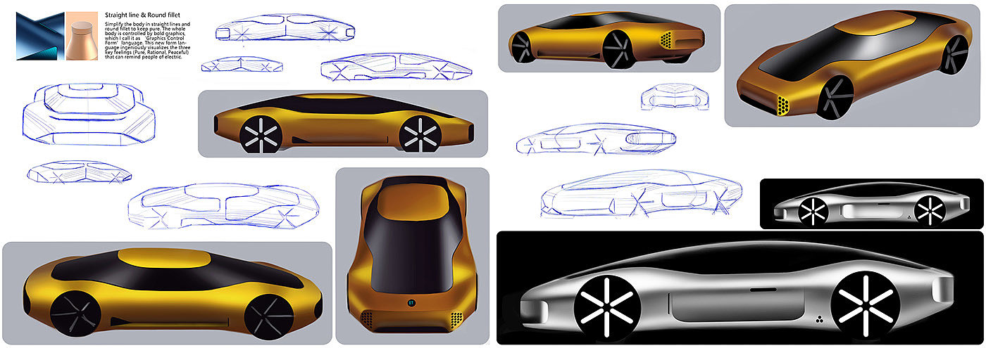 automobile，Hand drawn car，Modeling design，design sketch，