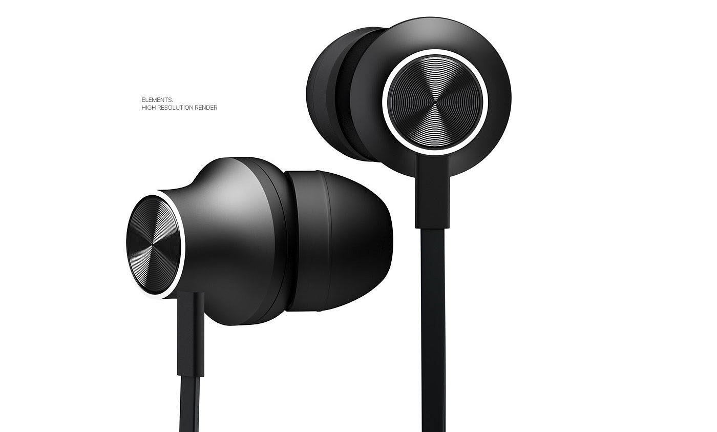 Wireless headset，modeling，texture，Render，