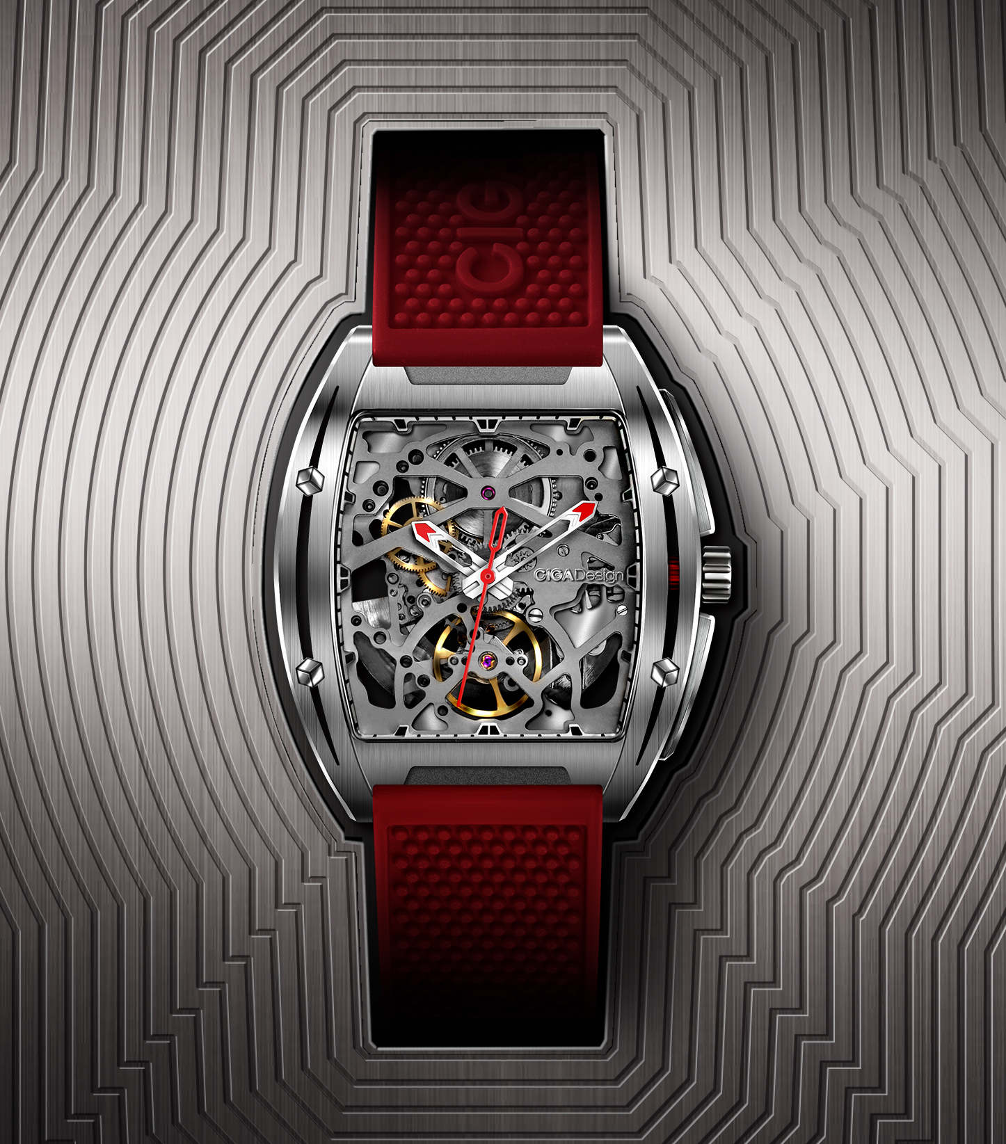 Chinese original design，Mechanical watch，Double sided hollowed out design，