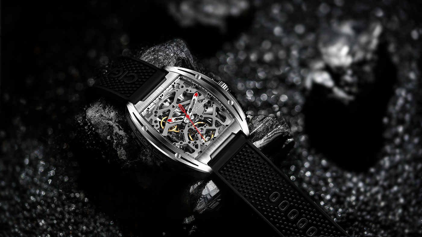 Chinese original design，Mechanical watch，Double sided hollowed out design，