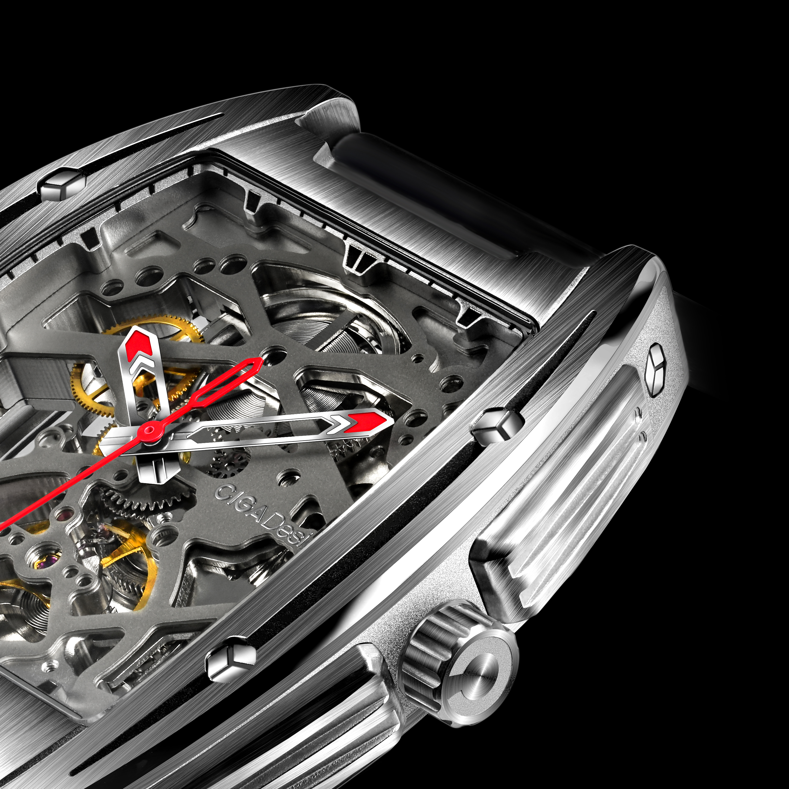 Chinese original design，Mechanical watch，Double sided hollowed out design，