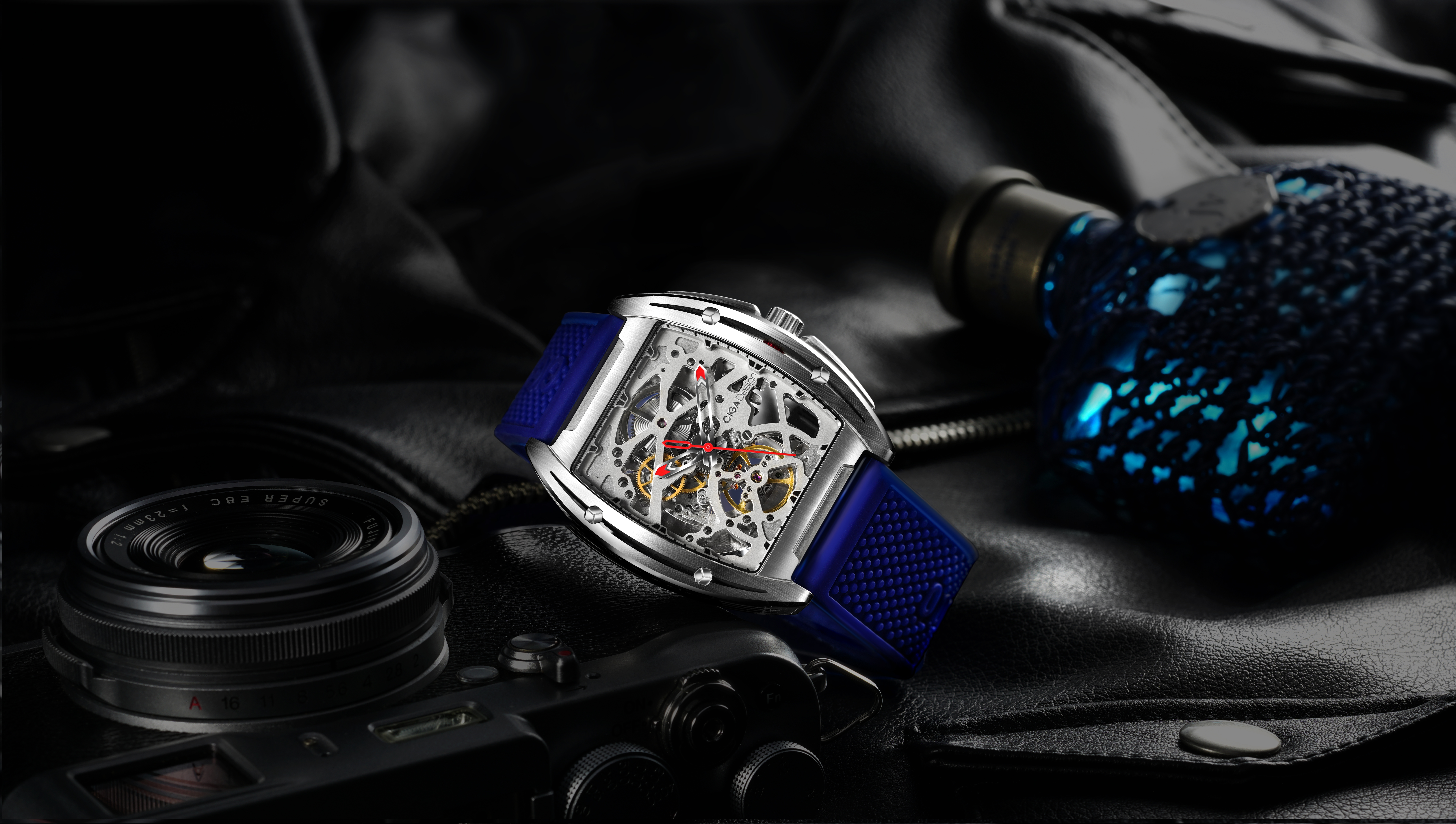 Chinese original design，Mechanical watch，Double sided hollowed out design，