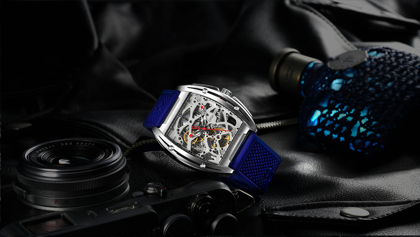 Chinese original design，Mechanical watch，Double sided hollowed out design，