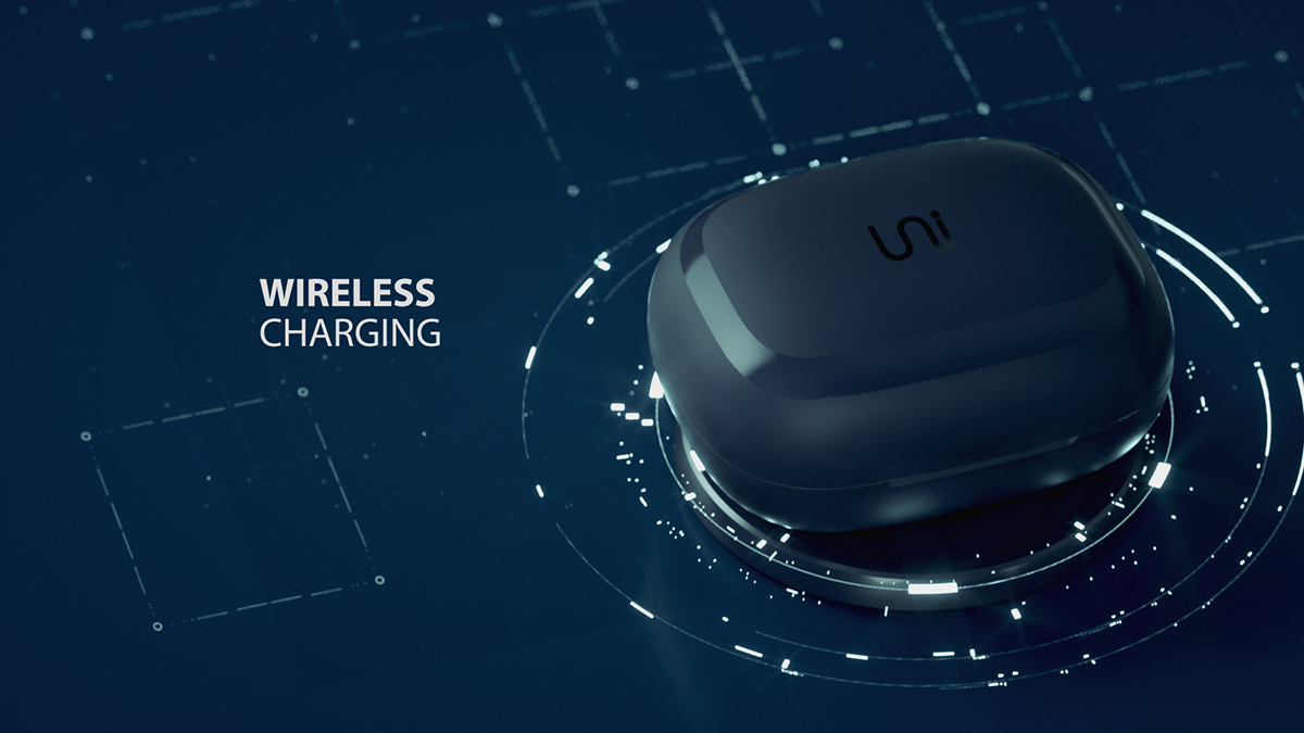 concept，future，Touch ，Wireless charging，waterproof，headset，Uni，