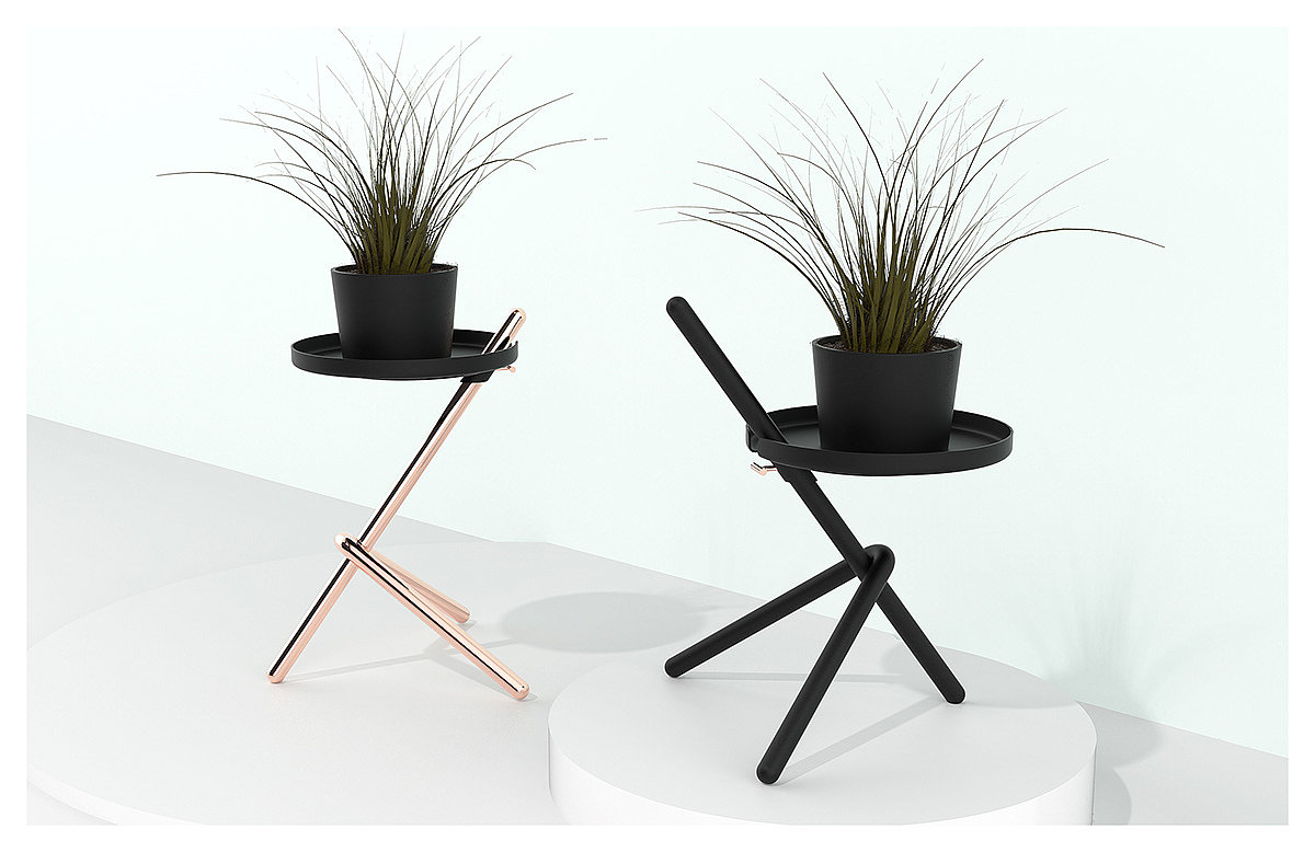 modern，a living room，Metal，furniture，Cantilevered，Table，