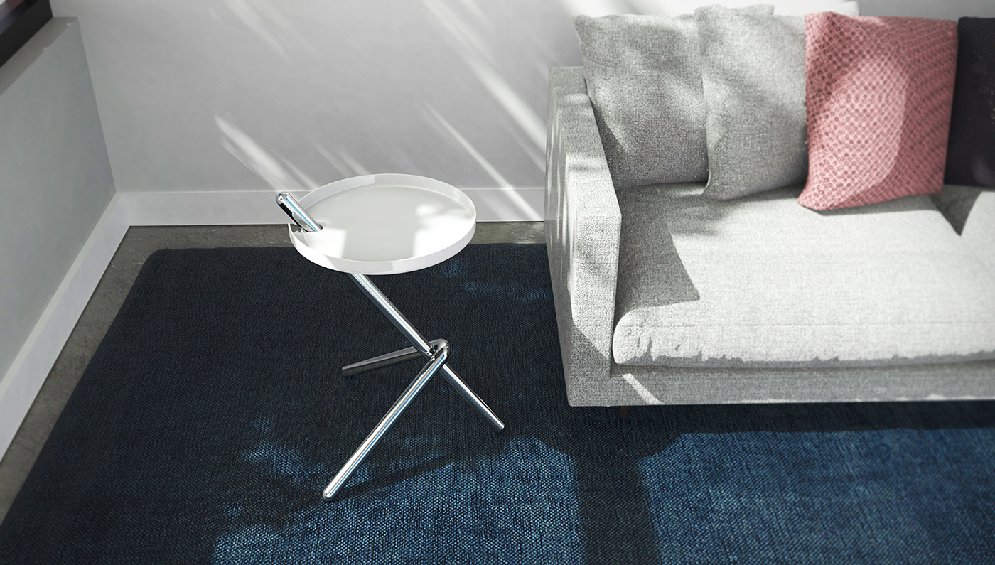 modern，a living room，Metal，furniture，Cantilevered，Table，