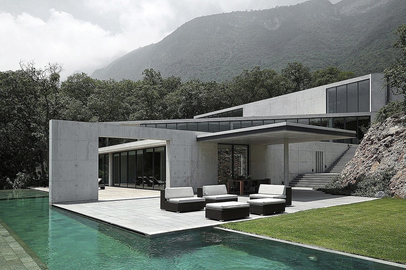 concrete，Simple style，Japan，Architectural design，residence，