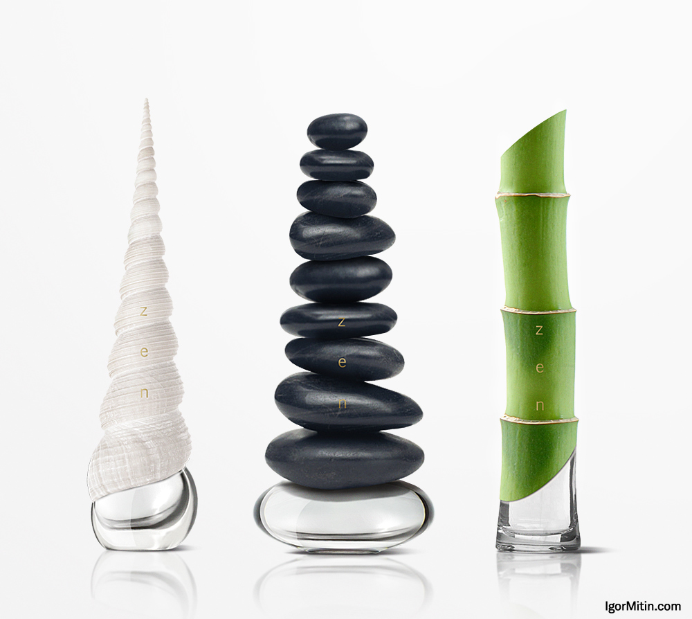 Perfume，packing，modelling，Glass bottles，Zen，