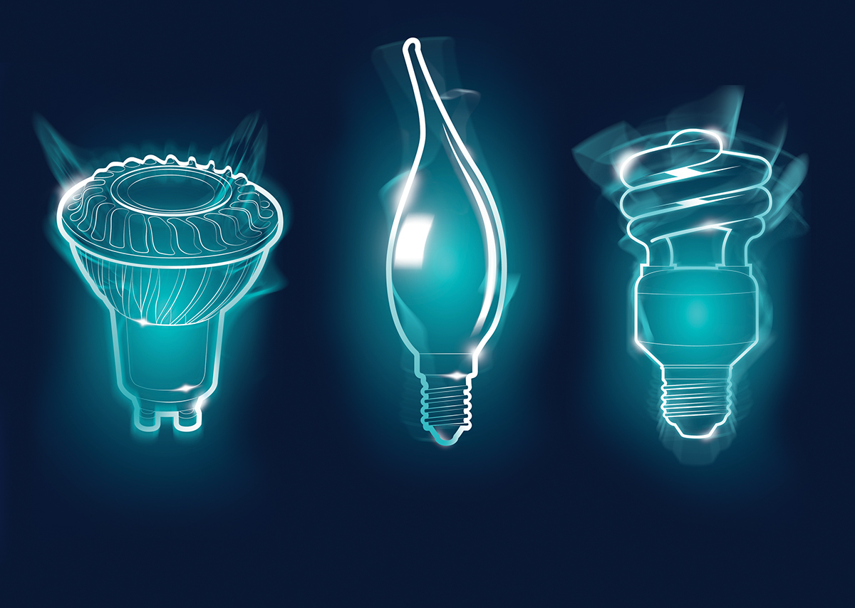 Simplicity，illustration，sustainable，Light bulb:，DISPLAY，