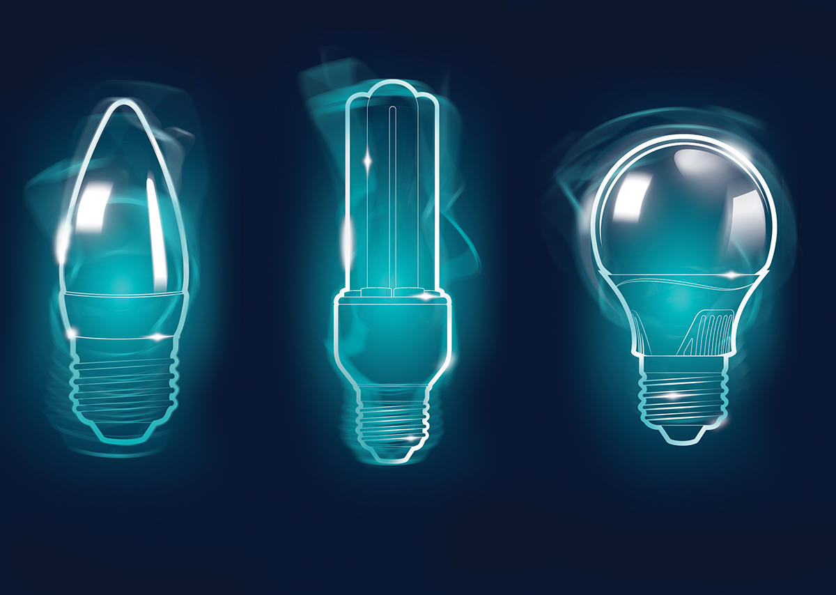 Simplicity，illustration，sustainable，Light bulb:，DISPLAY，