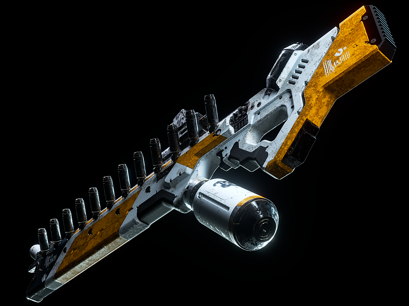 arms，Render，Assault rifle，Alien Assault Rifle，