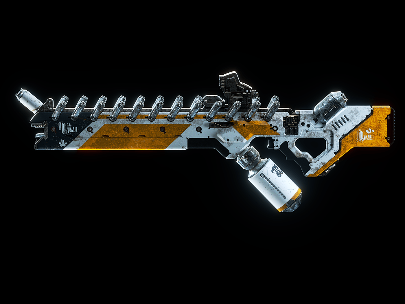 arms，Render，Assault rifle，Alien Assault Rifle，