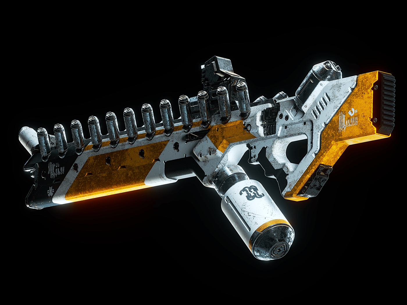 arms，Render，Assault rifle，Alien Assault Rifle，