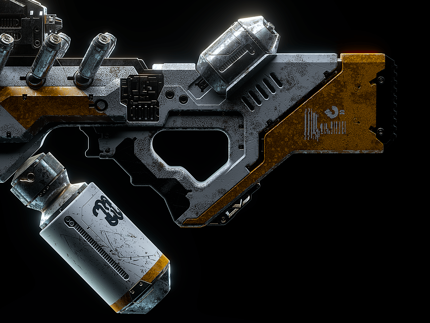 arms，Render，Assault rifle，Alien Assault Rifle，