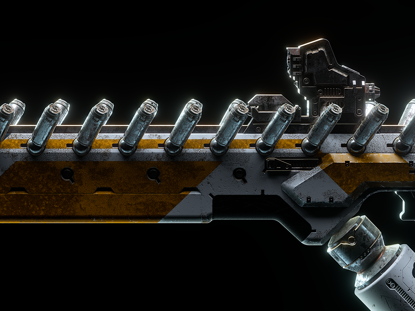 arms，Render，Assault rifle，Alien Assault Rifle，