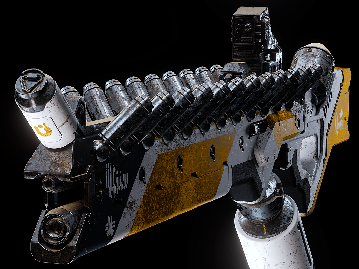 arms，Render，Assault rifle，Alien Assault Rifle，