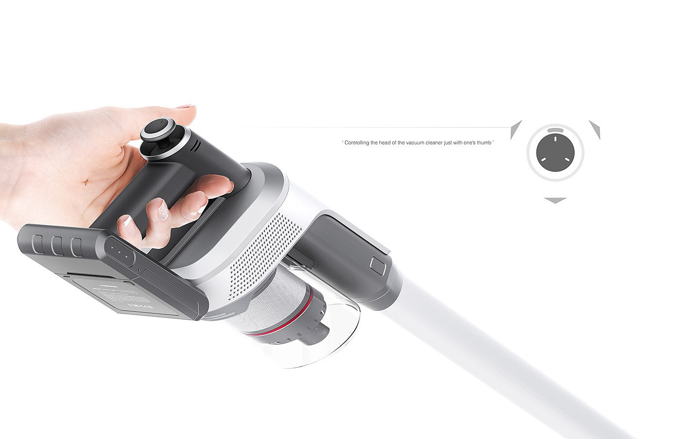 Vacuum cleaner，white，cmf，Sense of science and technology，Samsung，
