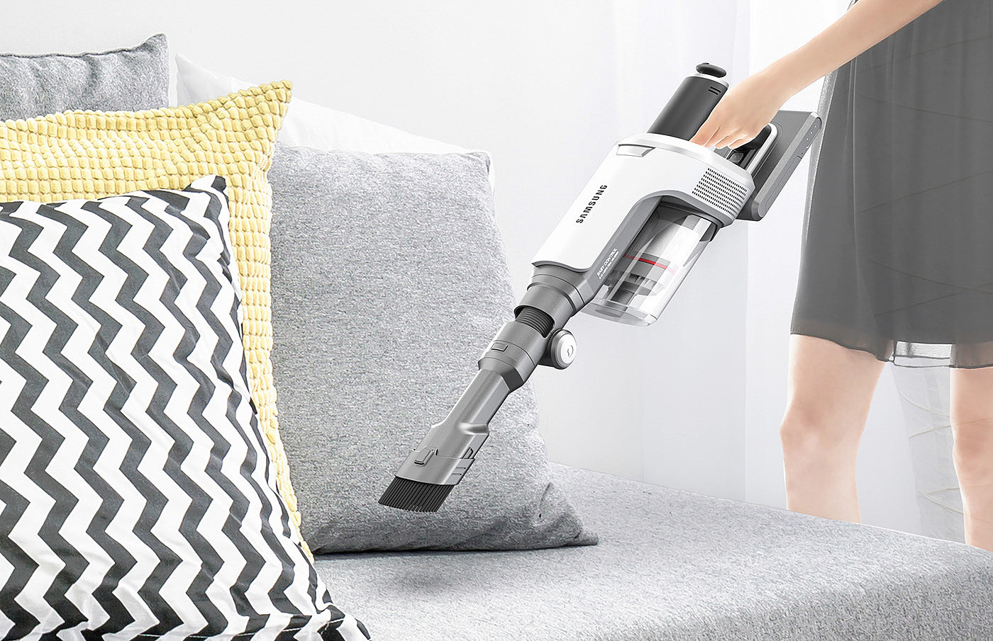 Vacuum cleaner，white，cmf，Sense of science and technology，Samsung，