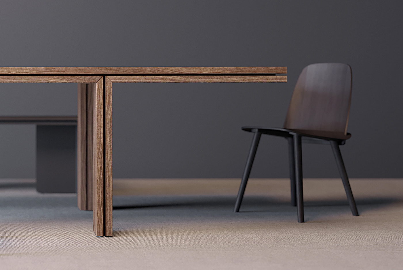 Minimalist，Wooden table，table，Tori，