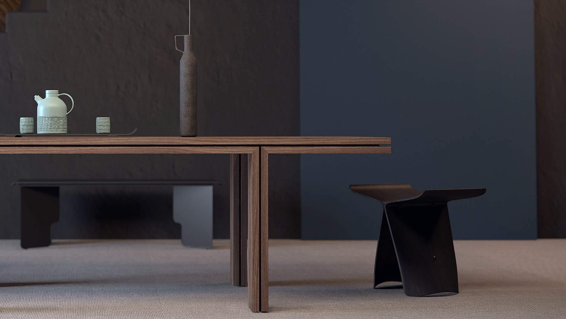 Minimalist，Wooden table，table，Tori，