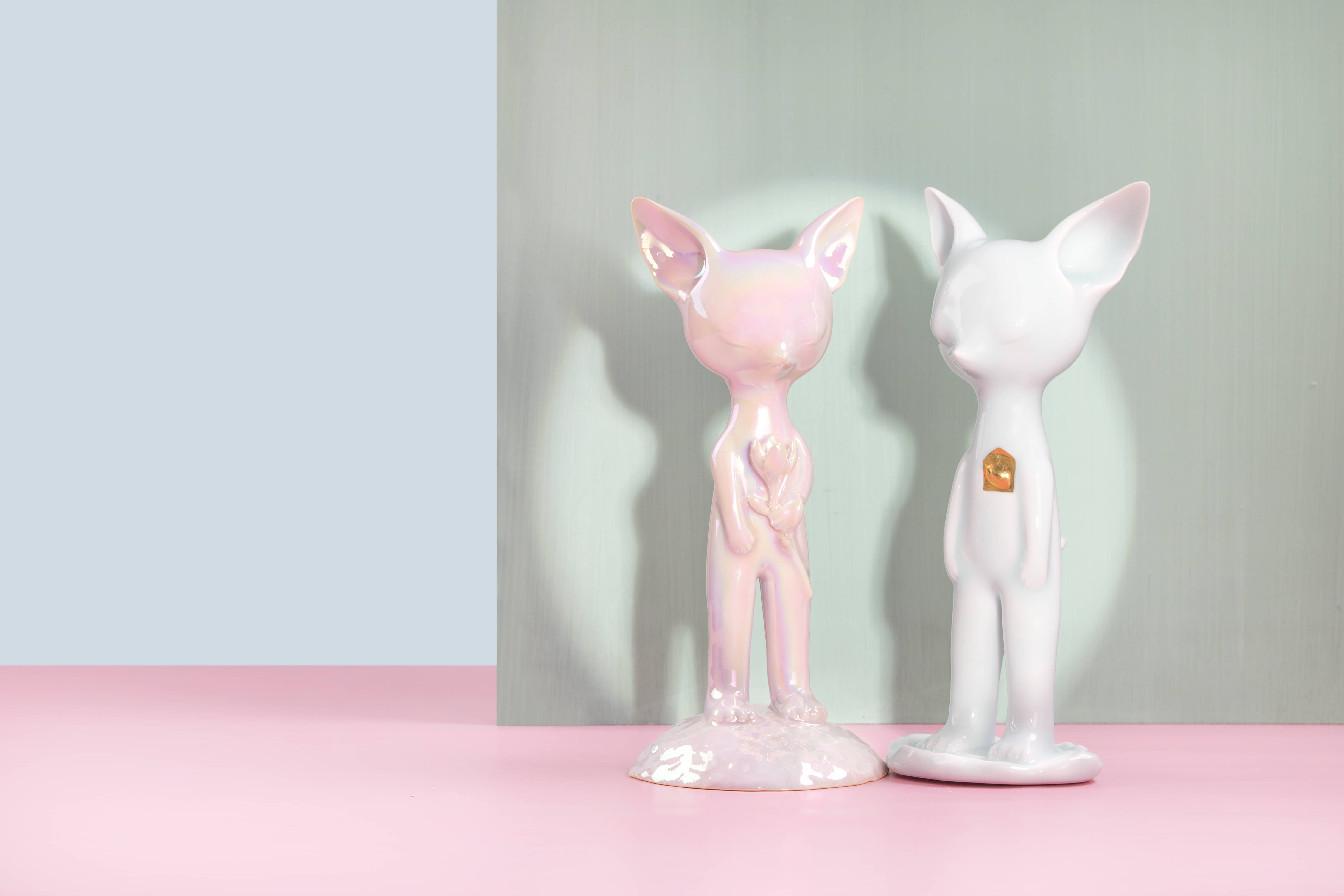 manual，ceramics，Sculpture，fox，Changgui，