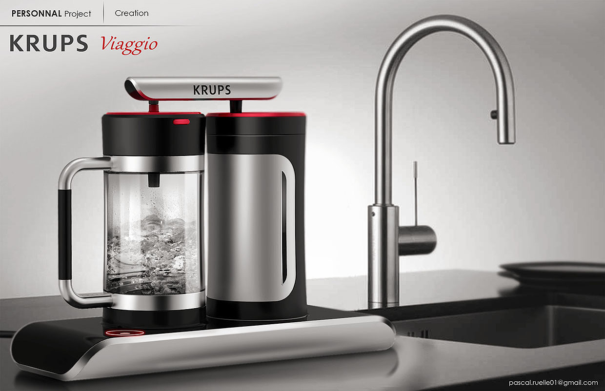 convenient，Coffee pot，Automatic water boiling，Make coffee，industrial design，