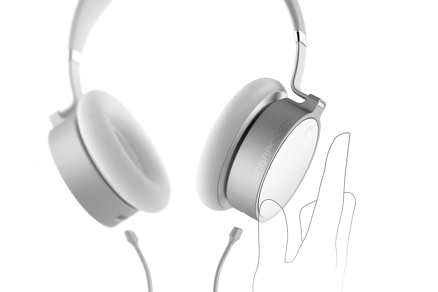 white，Earphone design，unbranded，