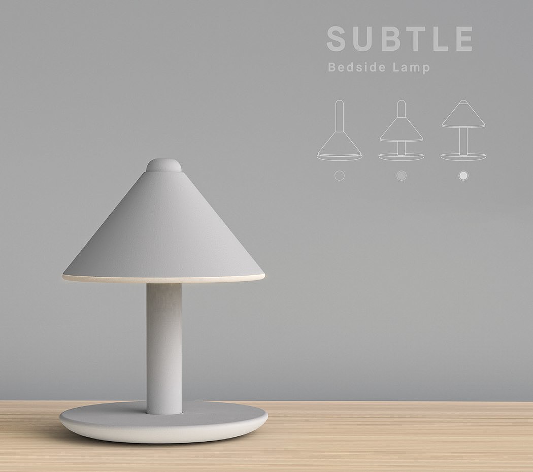 白色，灯具设计，The Subtle Lamp，