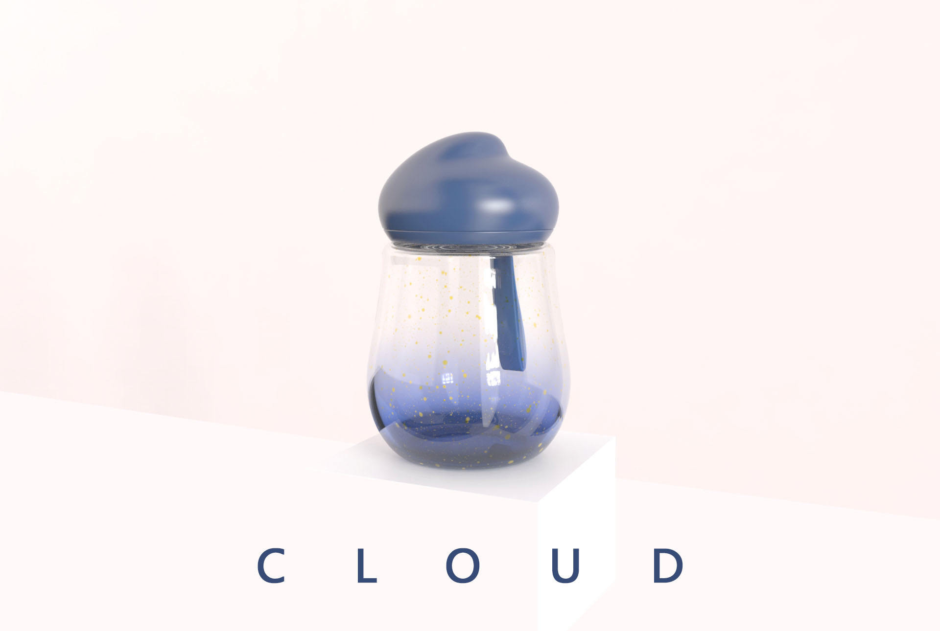 Water cup，product design，cloud，flower receptacle，Maiden heart，