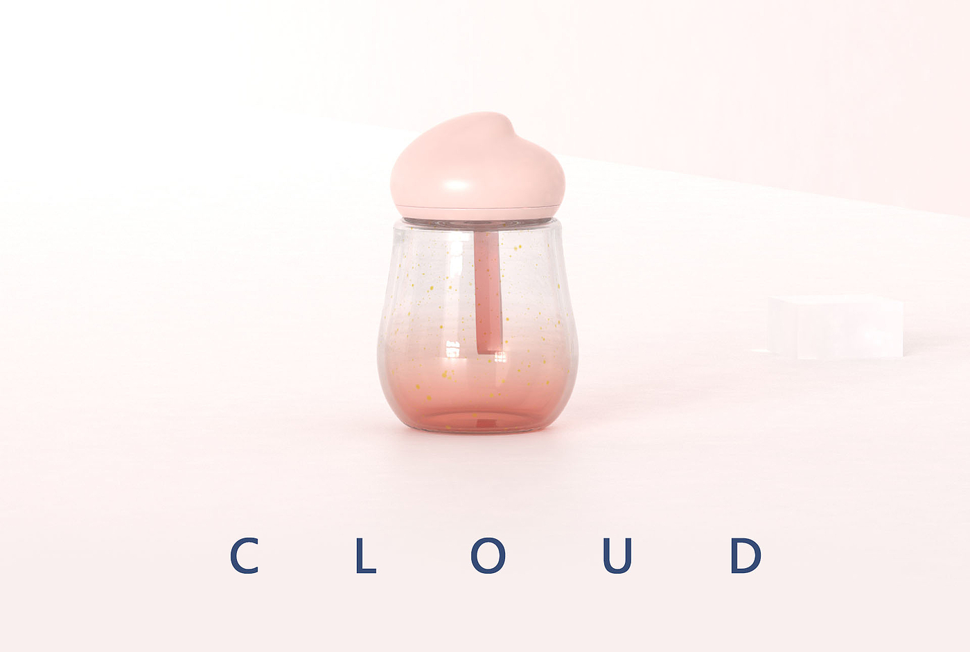 Water cup，product design，cloud，flower receptacle，Maiden heart，