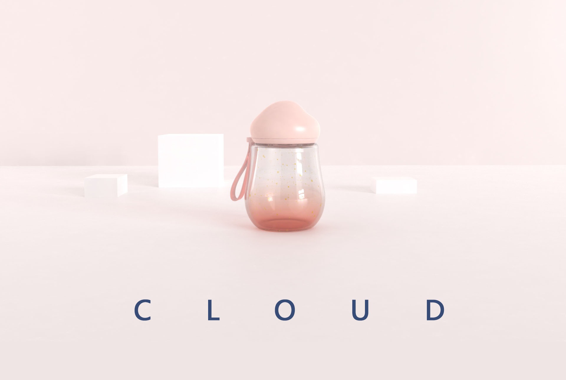 Water cup，product design，cloud，flower receptacle，Maiden heart，