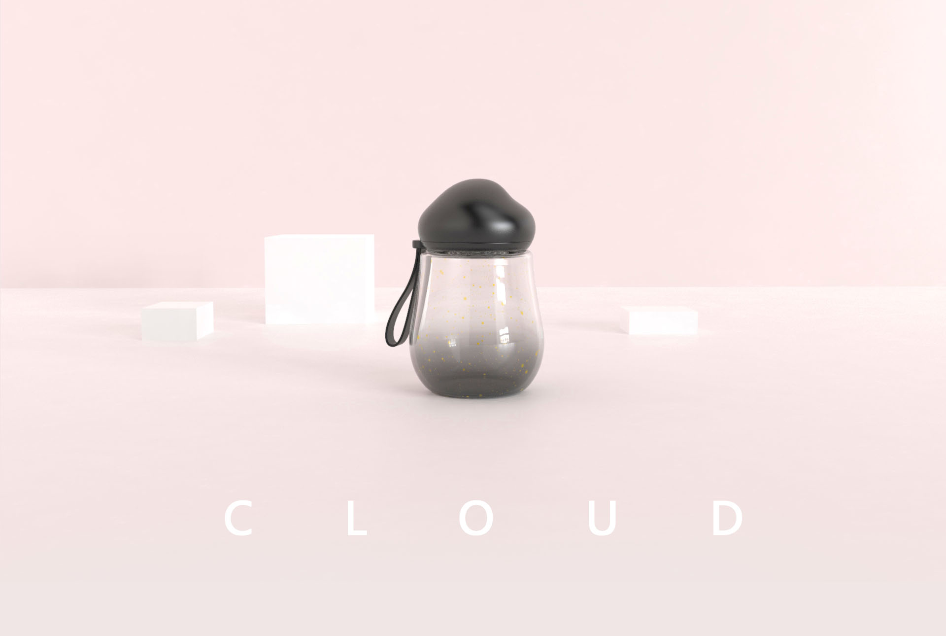 Water cup，product design，cloud，flower receptacle，Maiden heart，