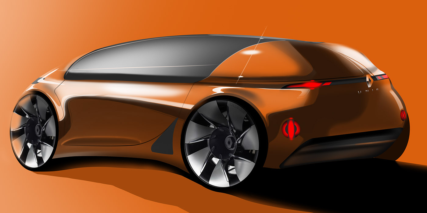 Hand drawn car，sample reels，Automobile design，