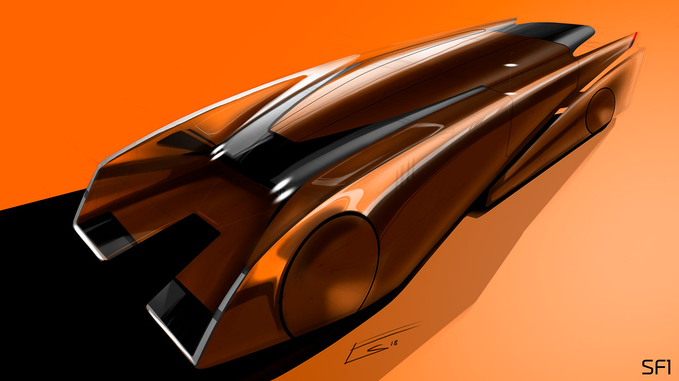 Hand drawn car，sample reels，Automobile design，