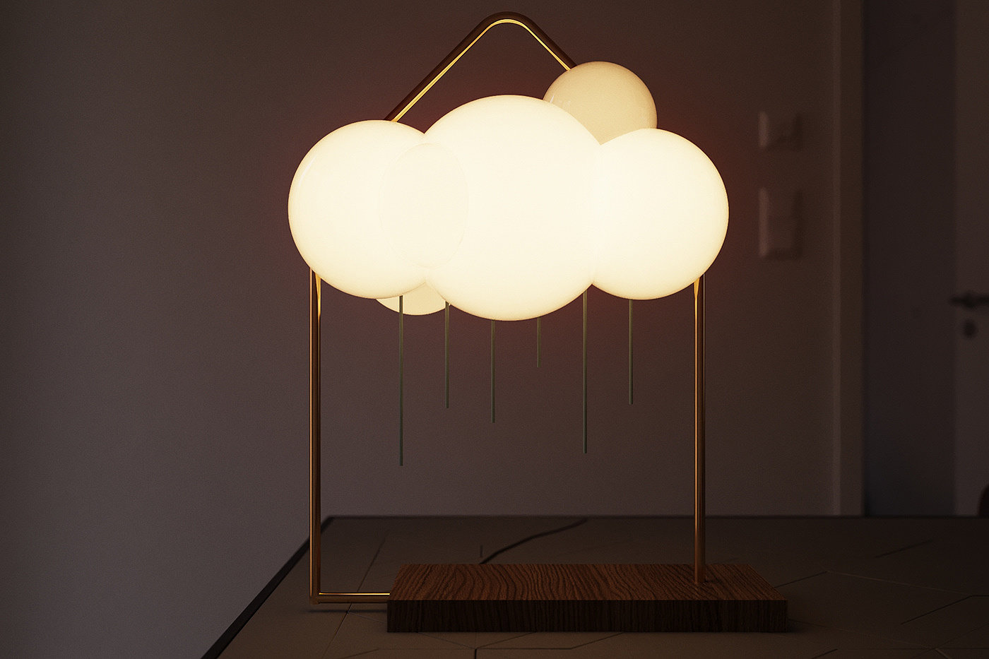 cloudie，lamps and lanterns，bionics，Bedside lamp，