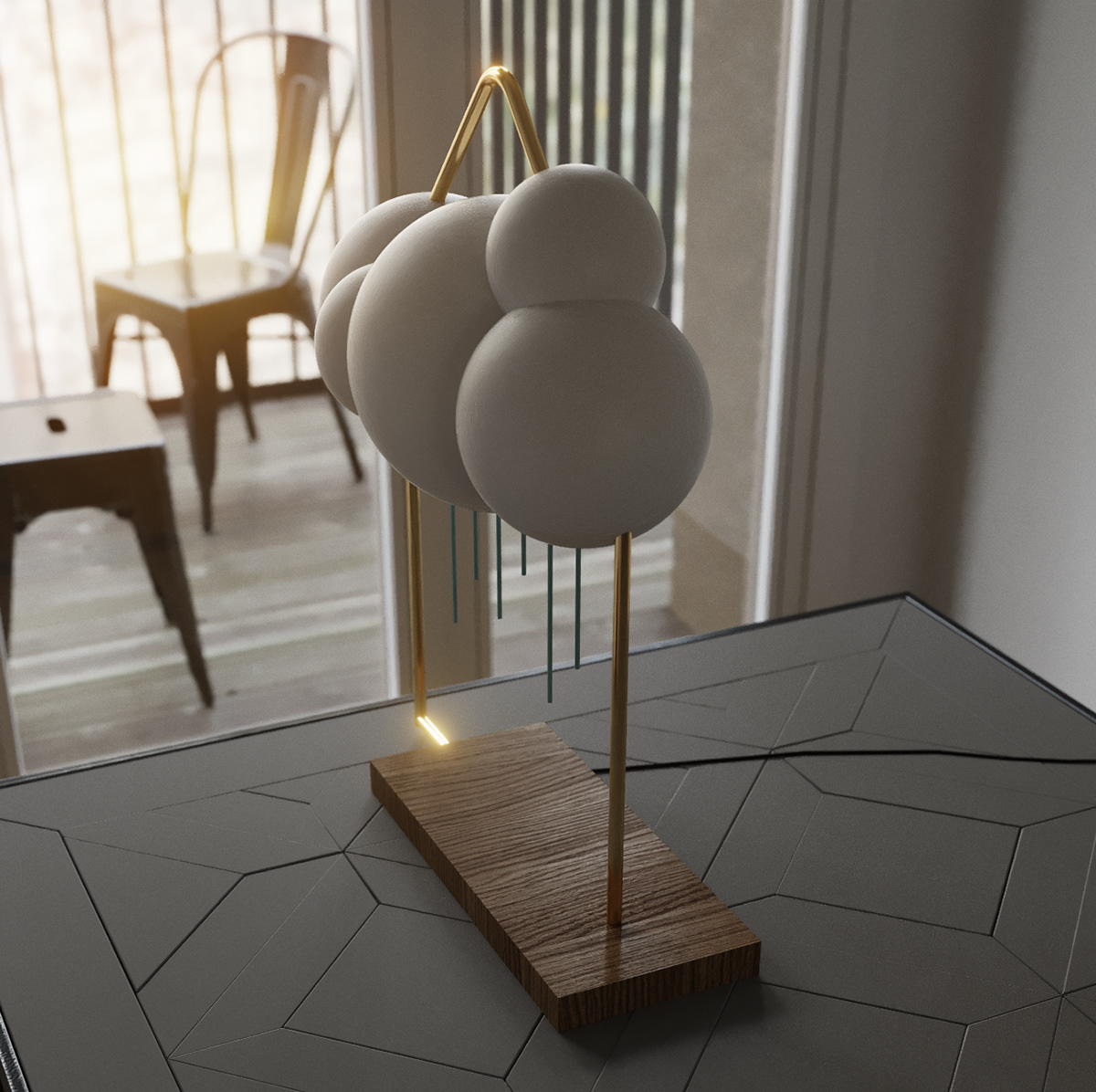 cloudie，lamps and lanterns，bionics，Bedside lamp，